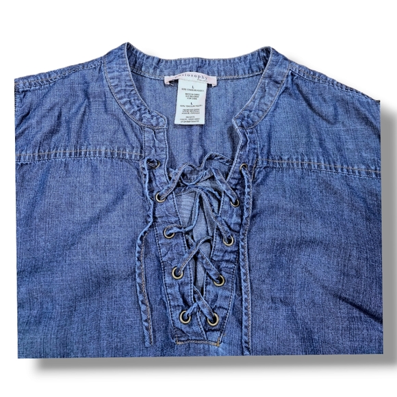 PHILOSOPHY TENCIL DENIM DRESS - Picture 3 of 6